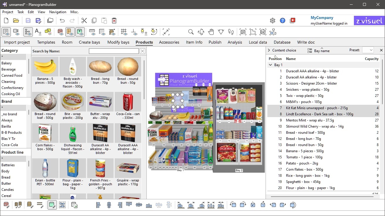 Interface do Planogram Builder